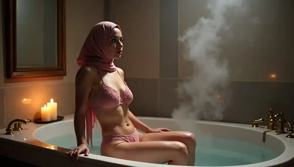 KL Escort in bikini in steamy bathtub, Kuala Lumpur Escort